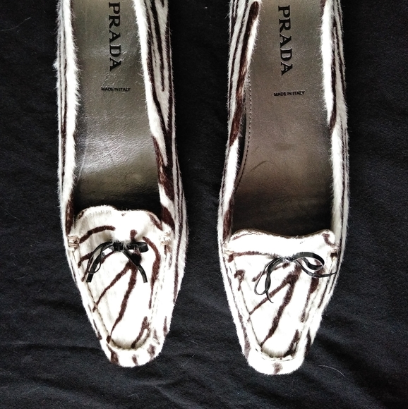 Vintage prada shoes ( size 8.5 US)  39 europe zebra print - Picture 14 of 16
